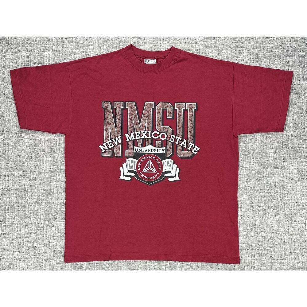 Vintage New Mexico State Aggies Shirt Mens Large Red Gear For Sports NMSU USA